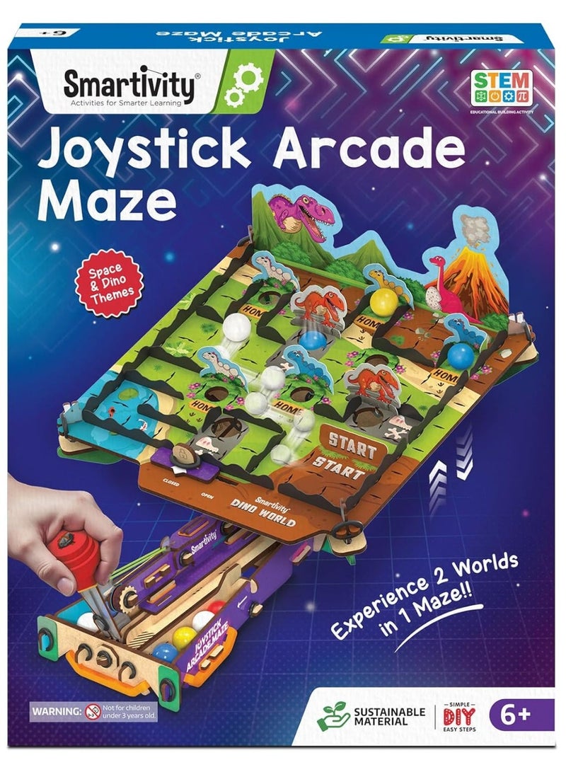 Smartivity Joystick Arcade Maze Toy for Kids 6-14 Years | 2in1 Space & Jungle Theme Adventures I Birthday Gift for Boys & Girls I STEM Educational DIY Science Toys for Kids Ages 6,7,8,9,10,11,12,13,14 - Image 1